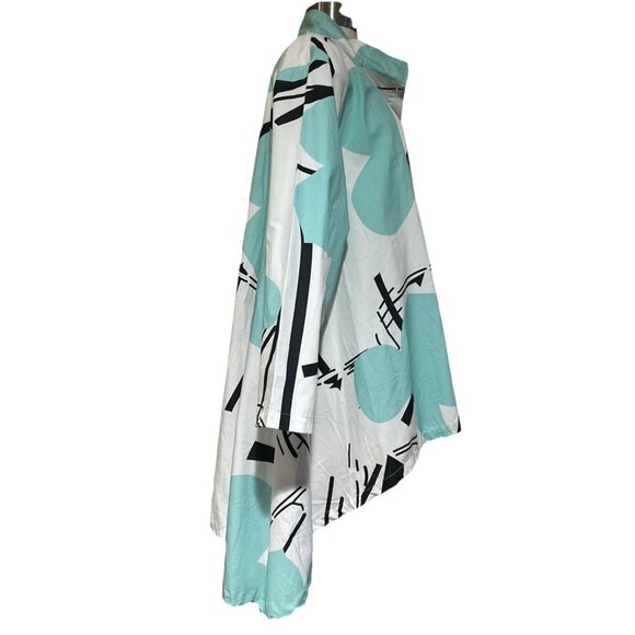 Art To Wear Cupcake International Memphis Abstract L 100% Cotton Jacket Shirt - Picture 11 of 16